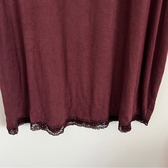 Victoria’s Secret Y2K Slip Dress Burgundy Lace Trim Coquette Mini - Picture 7 of 14